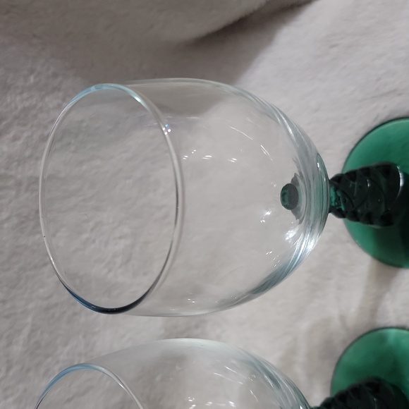 Vintage Libbey Glass Christmas tree stem goblets - Picture 5 of 8